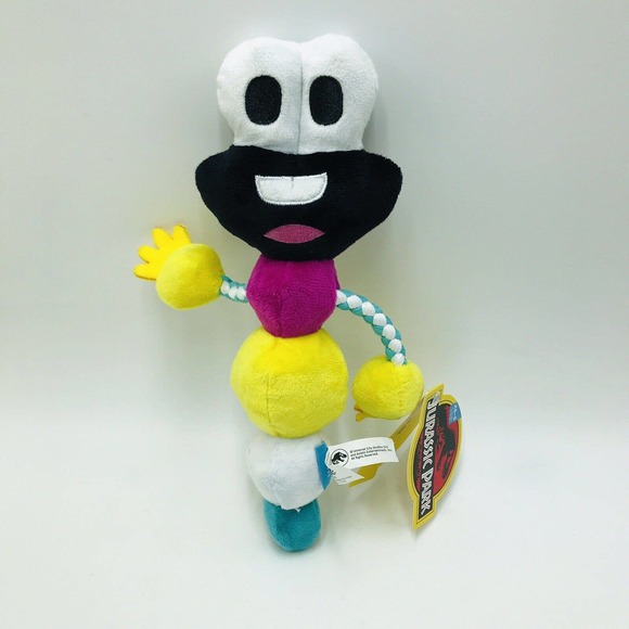 Bark Box XS-S Mr. DNA Plush Dog Toy T-Shirt Rope Crinkle Squeakers Jurassic Park - Picture 1 of 4
